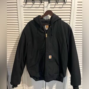 Men’s black Carhartt jacket with hood